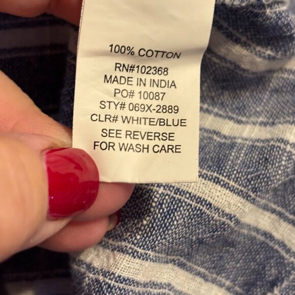 CLUB Z COLLECTION Gray/White (100% Cotton) top - 3x - Picture 12 of 13